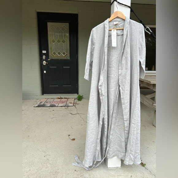 NWT Linen Handmade Studios Marlena Wrap Dress 100% Linen - Picture 3 of 8